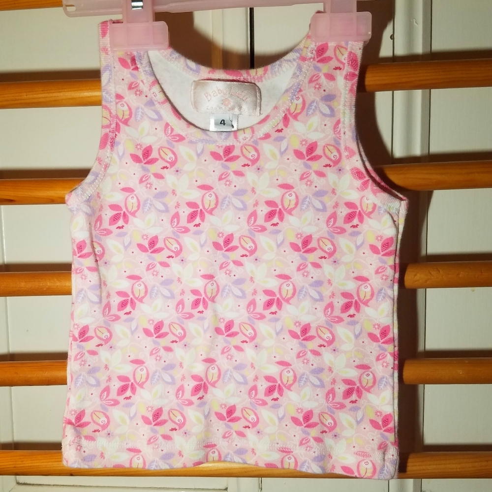Baby Lulu tropical floral tank top 2 2t 3t Cotton
